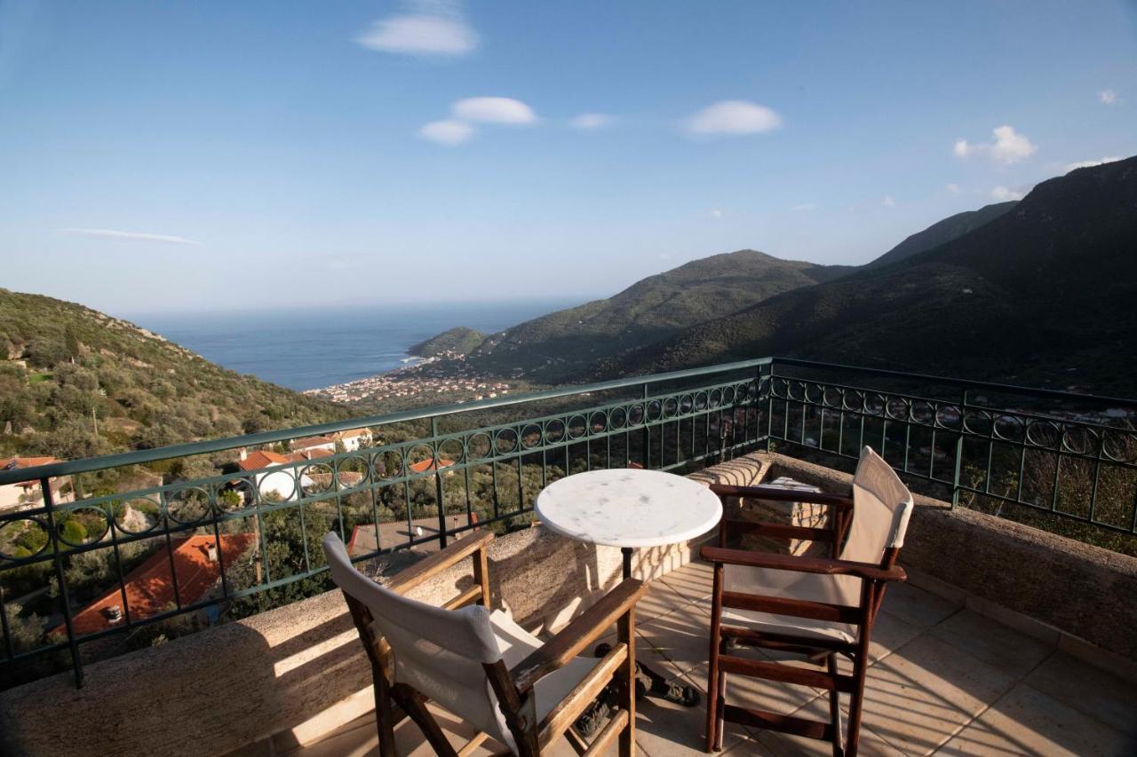 Villa Stone House With Panoramic View à Tirós Extérieur photo