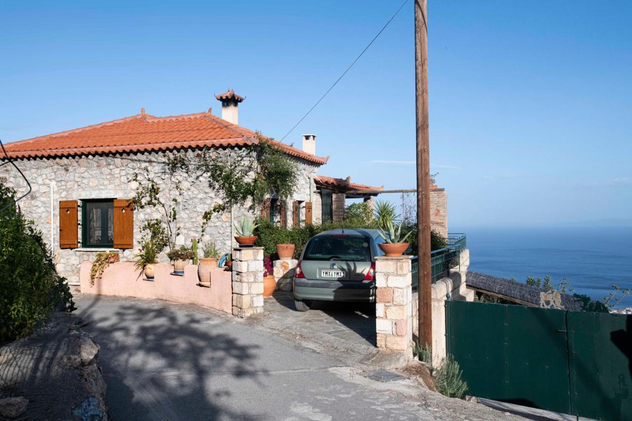 Villa Stone House With Panoramic View à Tirós Extérieur photo