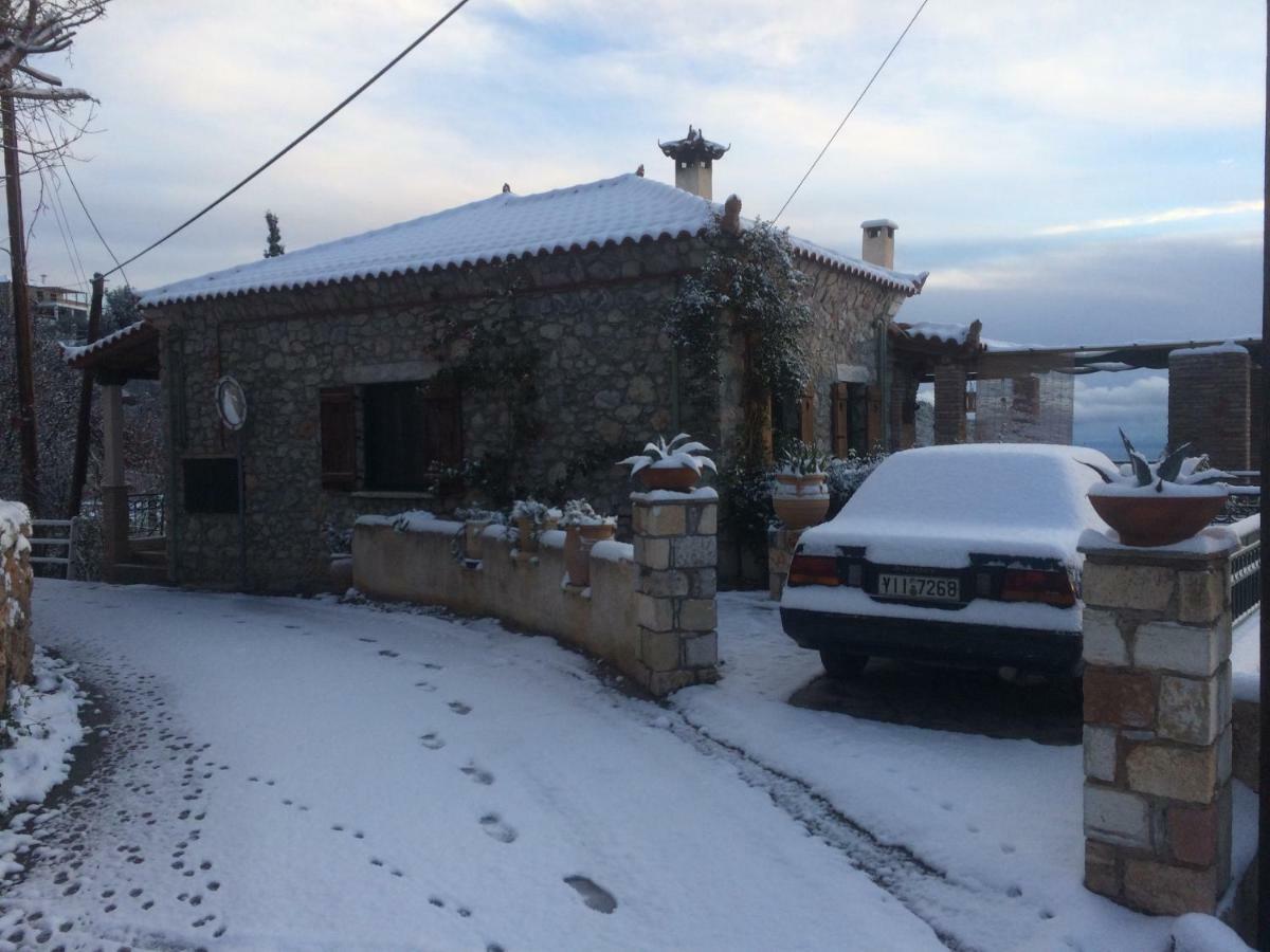 Villa Stone House With Panoramic View à Tirós Extérieur photo